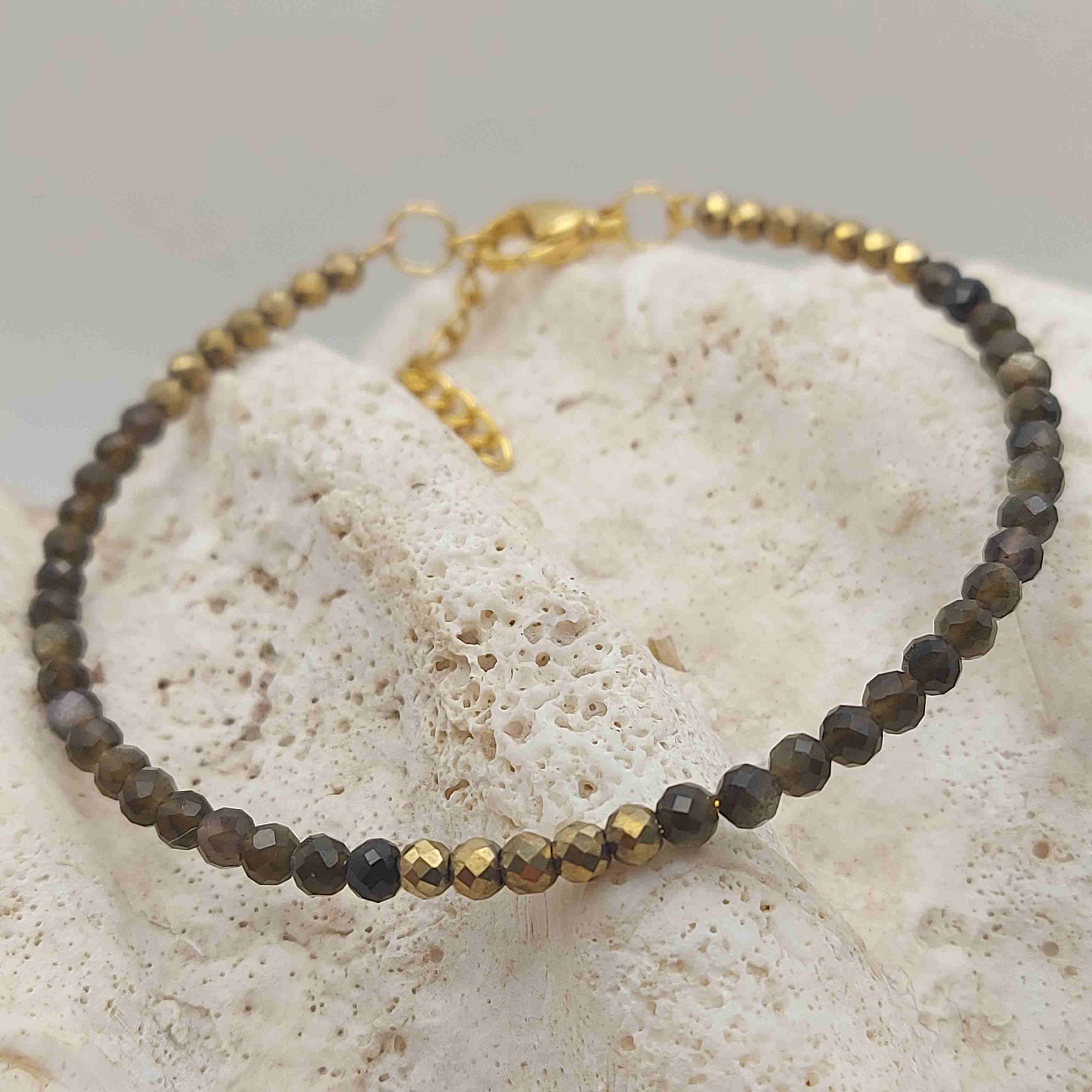 Arany obszidián női ásvány karkötő galéria kép