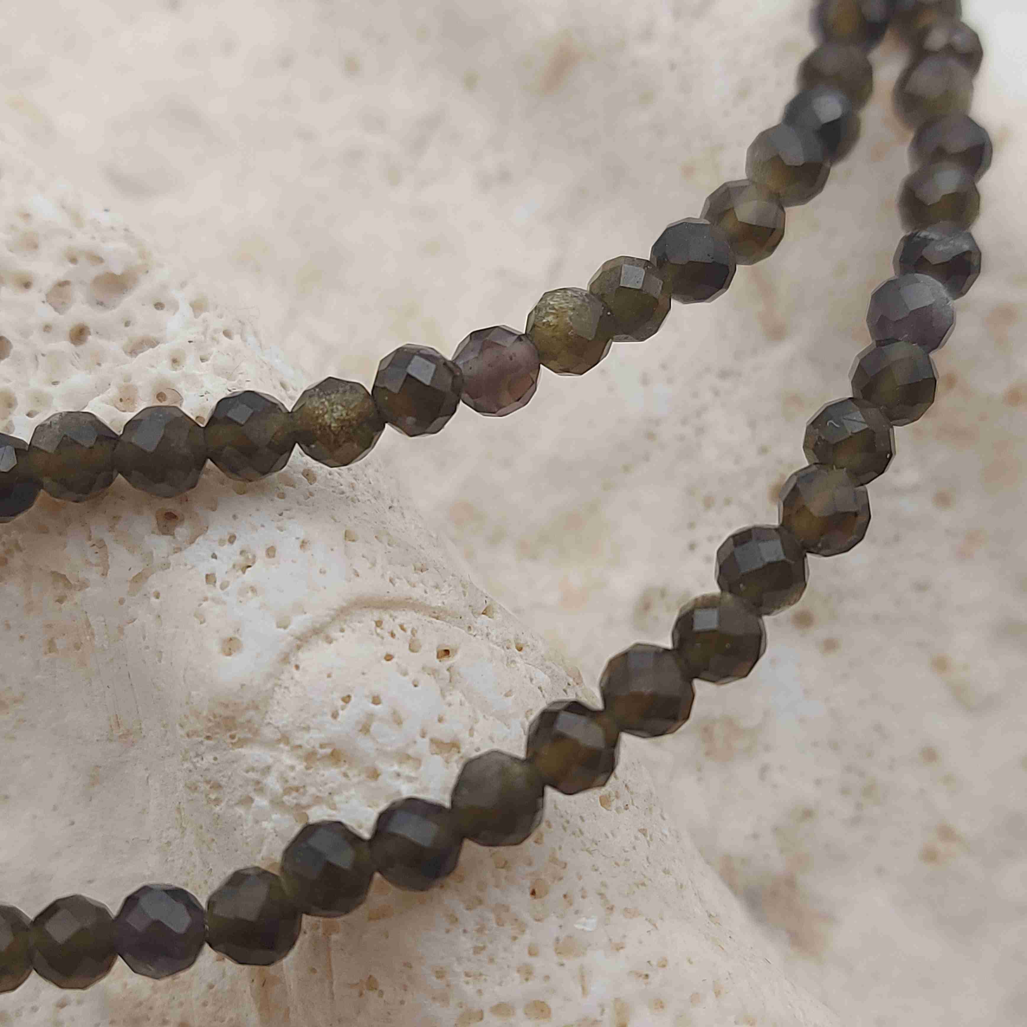 Arany obszidián női ásvány nyaklánc galéria kép